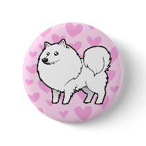 American Eskimo Dog / German Spitz Love Buttons