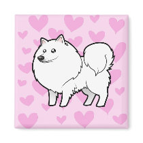 American Eskimo Dog / German Spitz Love Refrigerator Magnet