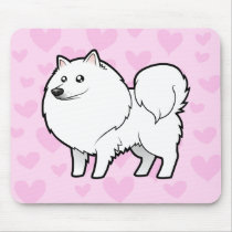 American Eskimo Dog / German Spitz Love Mouse Pads