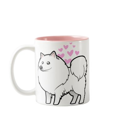 American Eskimo Dog / German Spitz Love Mug by CartoonizeMyPet