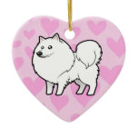 American Eskimo Dog / German Spitz Love Christmas Ornaments