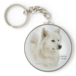 American Eskimo Dog Gifts Art keychains
