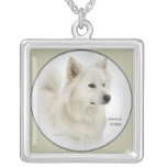 American Eskimo Dog Gifts Art Custom Necklace