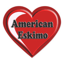 American Eskimo Dog Heart for Dog Lovers Stickers