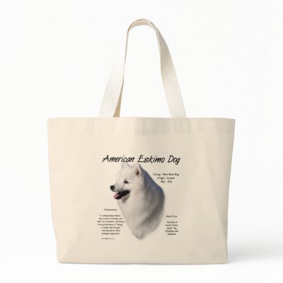 American Eskimo Dog History Design Canvas Bags by GreyWolfCreation