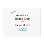 American Eskimo Dog Lick Design postcards