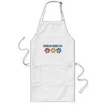 AMERICAN ESKIMO DOG MOM Paw Print Aprons