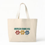 AMERICAN ESKIMO DOG MOM Paw Print Canvas Bag