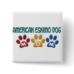 AMERICAN ESKIMO DOG MOM Paw Print Pins