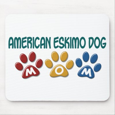 AMERICAN ESKIMO DOG MOM Paw Print by poochloverstuff