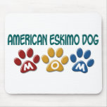 AMERICAN ESKIMO DOG MOM Paw Print mousepads