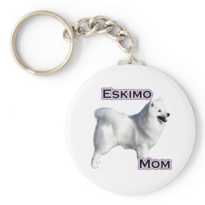 American Eskimo Dog Mum 4 - Keychain by GreyWolfCreation
