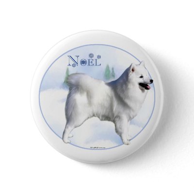 American Eskimo Dog Noel - Button by GreyWolfCreation