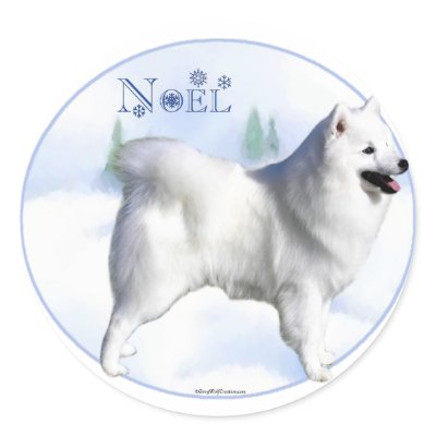 American Eskimo Dog Noel by GreyWolfCreation