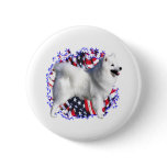 American Eskimo Dog Patriot buttons