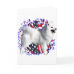 American Eskimo Dog Patriot Greeting Card