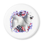American Eskimo Dog Patriot Magnet