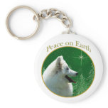 American Eskimo Dog Peace Key Chains