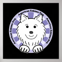 American Eskimo Dog Print