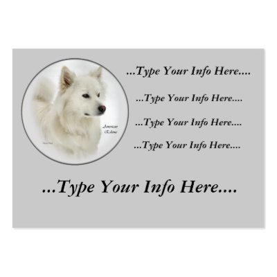 American Eskimo Dog Profile Cards by DogsByDezign