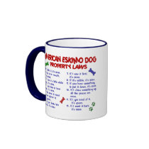 AMERICAN ESKIMO DOG Property Laws 2 Coffee Mugs