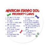 AMERICAN ESKIMO DOG Property Laws 2 stickers