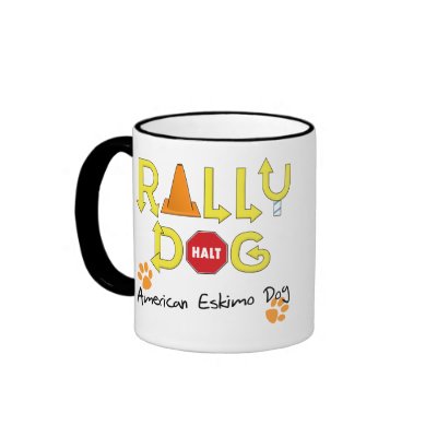 American Eskimo Dog Rally Dog Mug by MenagerieMayhem