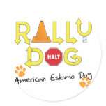 American Eskimo Dog Rally Dog stickers
