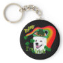 American Eskimo Dog St Patricks Key Chain
