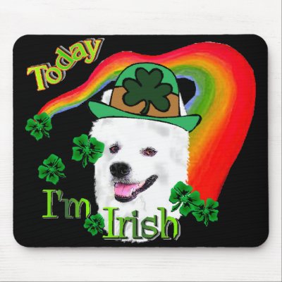 American Eskimo Dog St Patricks Mouse Mats by DogsByDezign