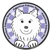 American Eskimo Dog Round Stickers