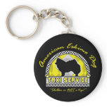 American Eskimo Dog Taxi Service keychains