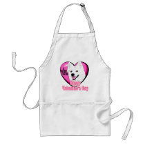 American Eskimo Dog Valentines Apron