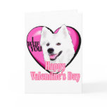 American Eskimo Dog Valentines Card