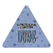 American Eskimo DUDE Triangle Sticker
