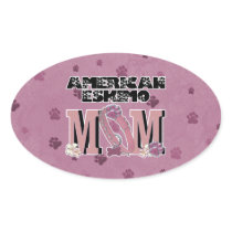 American Eskimo MOM Oval Sticker