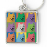 American Eskimo Pop-Art Keychains