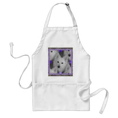 American Eskimo Seamless Tile Apron by Sunstruck