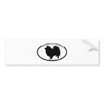 American Eskimo Silhouette Black Bumper Sticker bumper stickers