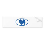 American Eskimo Silhouette Bumper Sticker bumper stickers