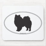 American Eskimo Silhouette Mouse Pad