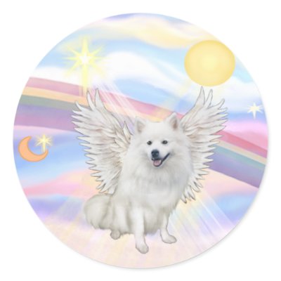 American Eskimo Spitz Sticker by dogartgifts
