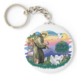 American Eskimo Spitz (two) Keychains