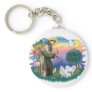 American Eskimo Spitz (two) Keychains