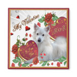 American Eskimo Valentine MOM  gifts Fridge Magnets