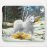American Eskimo winter Day Mousepad