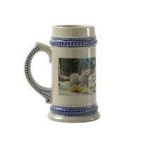 American Eskimo Winter Scene Mugs