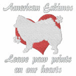 American Eskimos Leave Paw Prints embroidered shirts