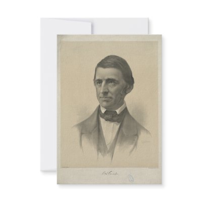 American Essayist Ralph Waldo Emerson Portrait Invite by wallarts