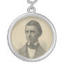 American Essayist Ralph Waldo Emerson Portrait Personalized Necklace
